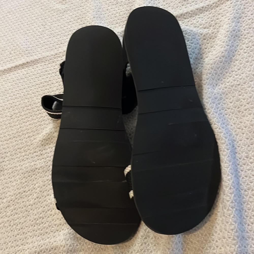 NEW JEFFREY CAMPBELL WOMENS Size 7 GAME TIME SANDALS CANVAS WITH RUBBER SOLE - Picture 8 of 11